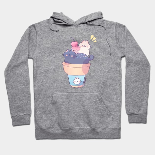 Ice cream cats Hoodie by Milkkoyo